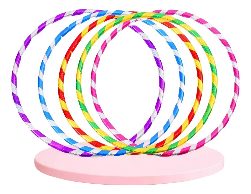 PACK DE 10 AROS HULA HULA PARA EJERCICIO Y DIVERSION DE 55 CM - 1