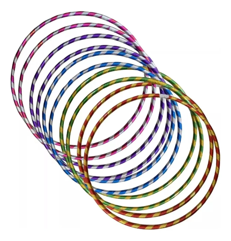 PACK DE 10 AROS HULA HULA PARA EJERCICIO Y DIVERSION DE 55 CM - 4