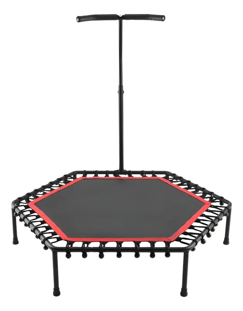 TRAMPOLIN FITNESS HEXAGONAL CON MANGO 115 CM ROJO PARA EJERCICIO - 1