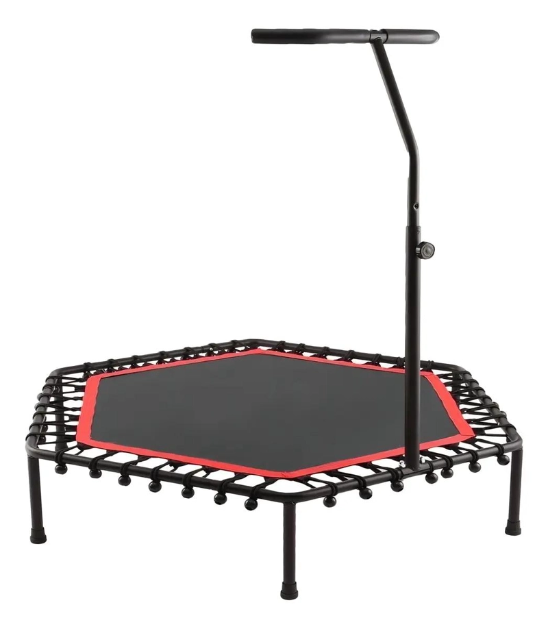 TRAMPOLIN FITNESS HEXAGONAL CON MANGO 115 CM ROJO PARA EJERCICIO - 2