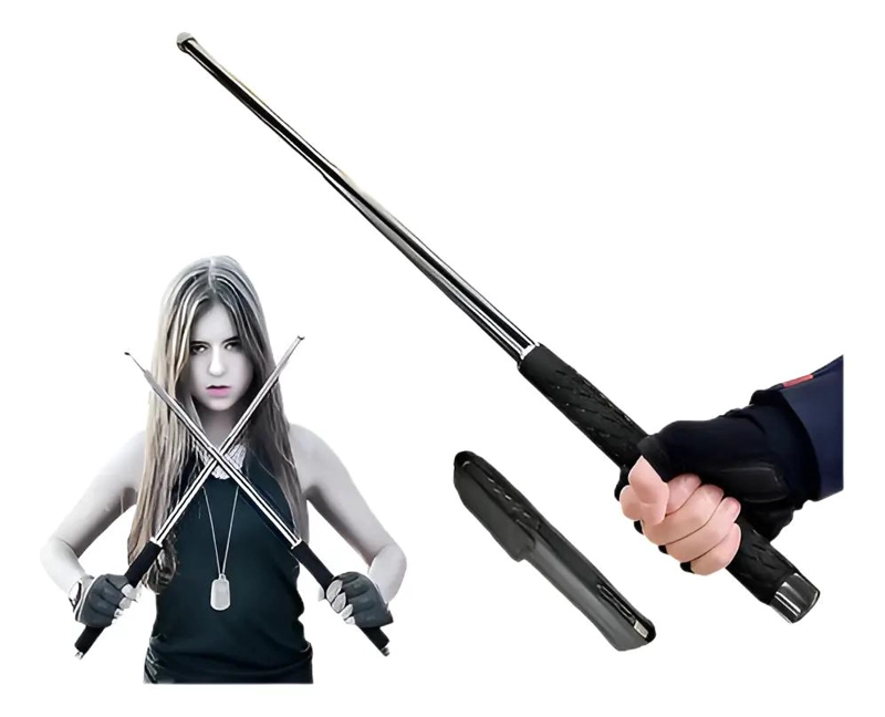 BASTON RETRACTIL TACTICO PARA DEFENSA PERSONAL Y SEGURIDAD - 1