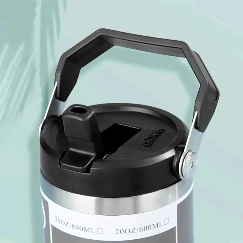 VASO TERMO DE ACERO INOXIDABLE PARA CAFE  Y AGUA 600ML COLOR NEGRO - 4