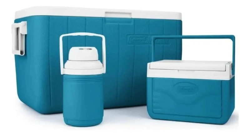 COMBO DE ENFRIADORES PORTATILES CON CAPACIDAD DE 48QT, 5QT Y 0 LITROS - 1