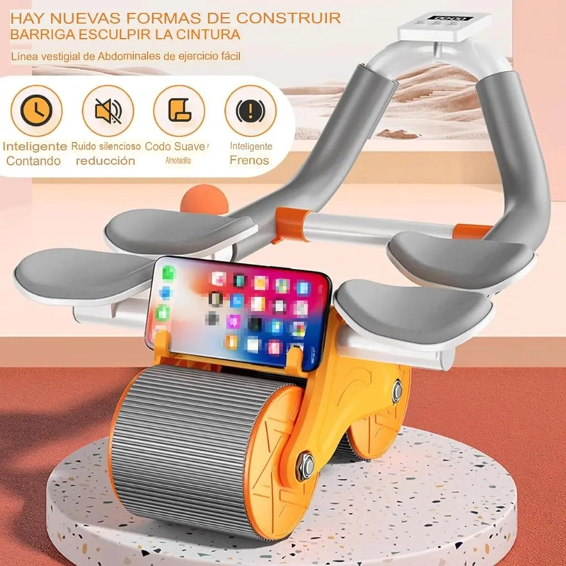 RODILLO ABDOMINAL CON SOPORTE PARA EJERCICIOS DE FITNESS PROFESIONAL - 3