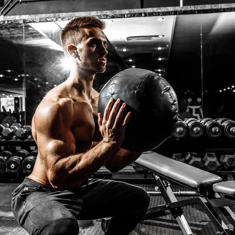 BALON MEDICINAL DE ECOCUERO PARA ENTRENAMIENTO MUSCULAR DE 11 KG - 5