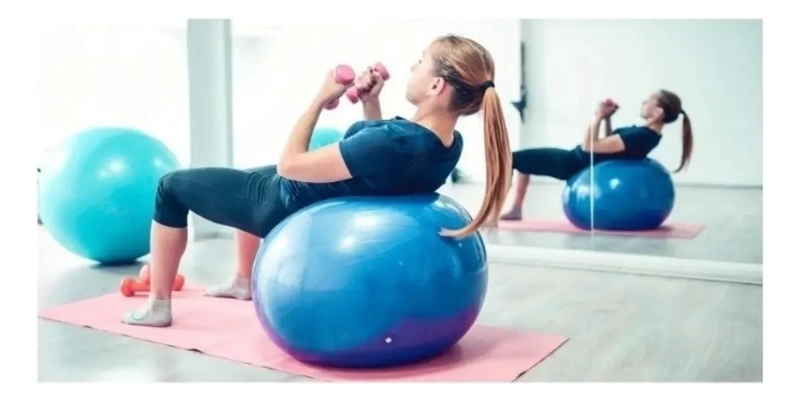 PELOTA DE EJERCICIO PROFESIONAL DE 55 CM PARA YOGA Y PILATES - 3