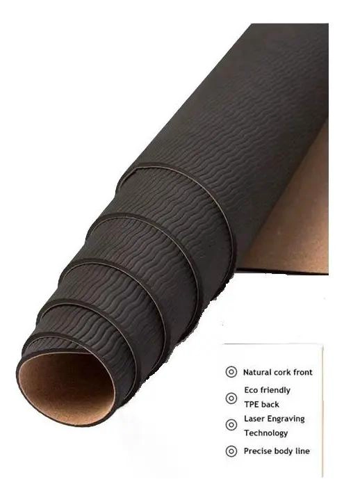 COLCHONETA DE YOGA ECOLOGICA DE CORCHO CON DISEÑO MANDALA - 3