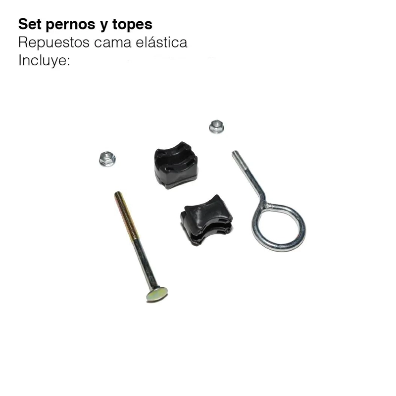 SET DE 8 PERNOS Y TOPES PARA CAMA ELASTICA DE ALTA RESISTENCIA - 2