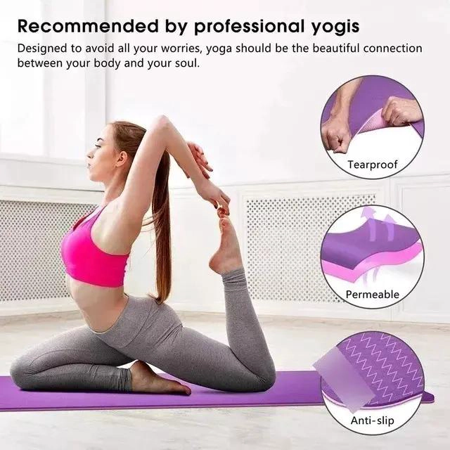COLCHONETA PARA YOGA Y EJERCICIO CON DISEÑO ANTIDESLIZANTE Y ACOLCHADO - 2