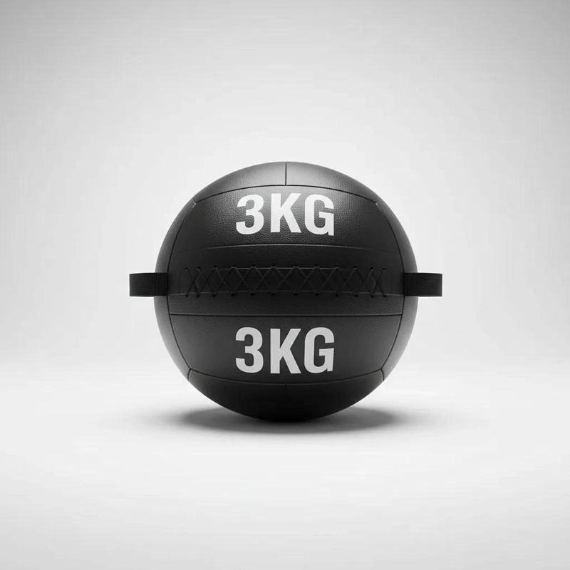 BALON MEDICINAL DE ECOCUERO PARA ENTRENAMIENTO FUNCIONAL DE 3 KG Y 30 CM - 4