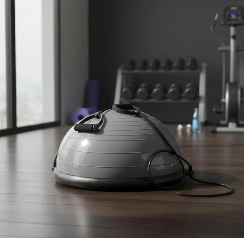 BOSU BALL PARA EJERCICIOS DE EQUILIBRIO Y YOGA CON MANIJAS - 2