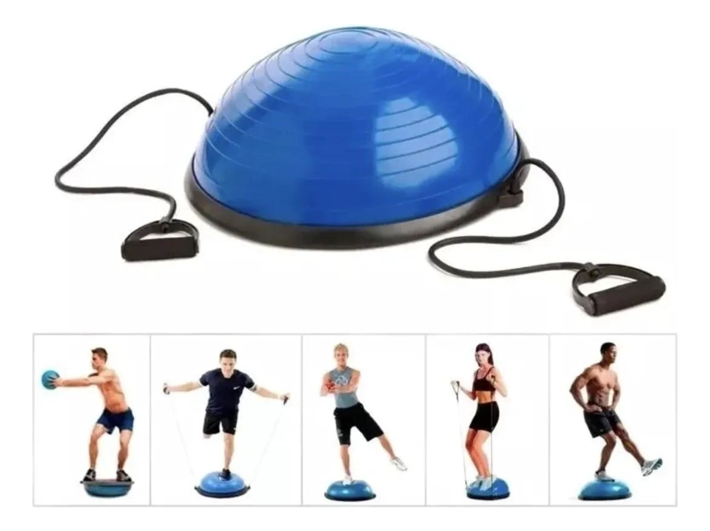 BOSU BALL PARA EJERCICIOS DE EQUILIBRIO Y YOGA CON MANIJAS - 4