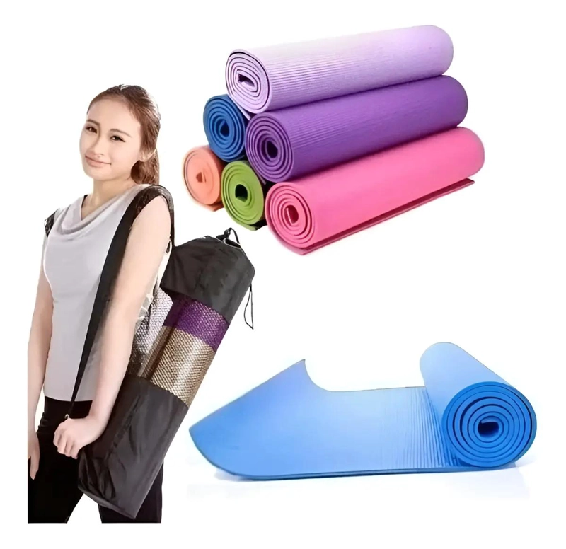 COLCHONETA PARA YOGA Y PILATES DE PVC DE 6 MM CON BOLSA DE TRANSPORTE - 1