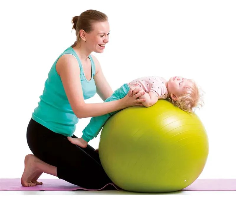 PELOTA DE EJERCICIO PARA YOGA Y PILATES 85 CM AZUL - 1