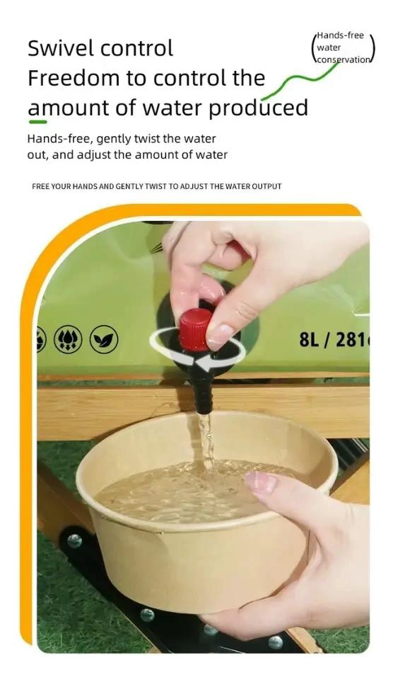 PACK DE 2 CONTENEDORES DE AGUA DE 8 LITROS CON VEJIGA PARA CAMPING - 1