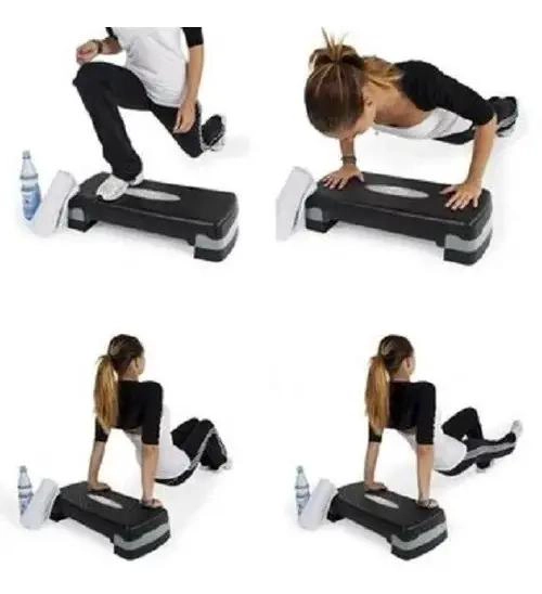 SET DE 5 BANDAS ELASTICAS PARA GLUTEOS CON CAJON Y STEP AJUSTABLE PARA AEROBICOS - 5