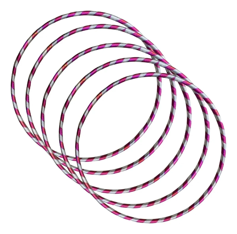 SET DE 5 AROS DE GIMNASIA DE 75 CM DE DIAMETRO COLOR ROSADO - 1