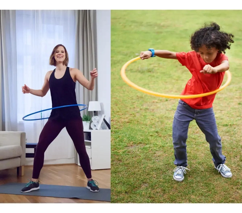 SET DE 5 AROS DE GIMNASIA DE 75 CM DE DIAMETRO COLOR ROSADO - 2