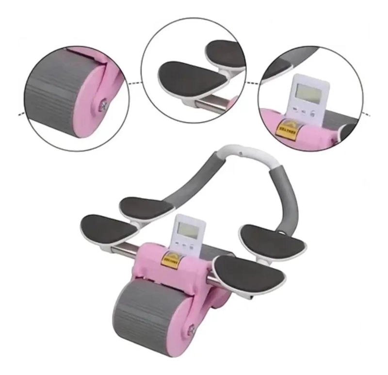 RUEDA PARA EJERCICIOS ABDOMINALES CON DOBLE RUEDA Y SISTEMA DE REBOTE AUTOMATICO - 3