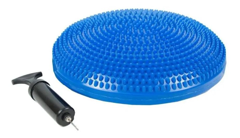 ALMOHADILLA DE BALANCE BOSU DE 35 CM CON INFLADOR PARA PILATES - 1