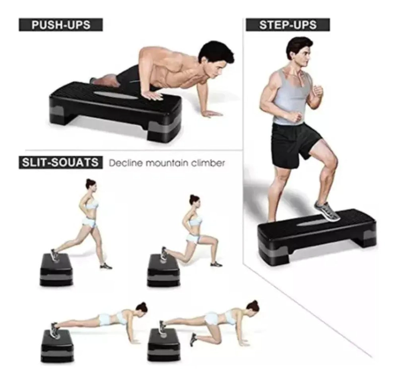 STEP AEROBICO CON DOS NIVELES ANTIDESLIZANTE PARA PILATES Y FITNESS - 3