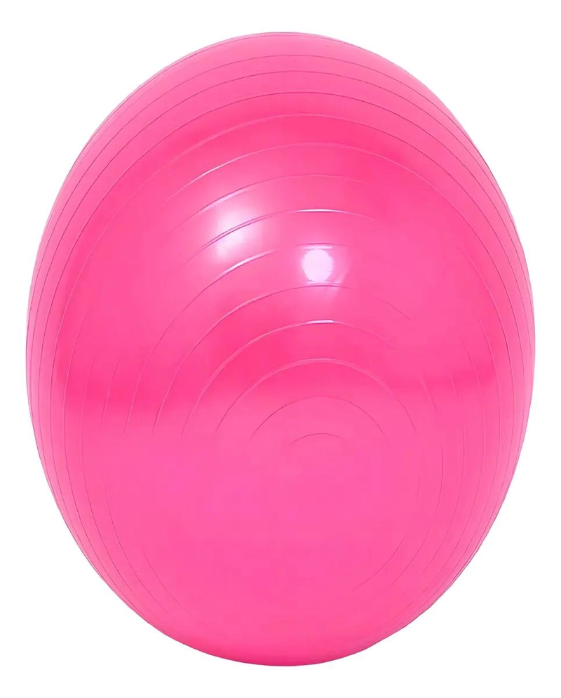PELOTA PARA YOGA Y PILATES DE 75 CM COLOR ROSA CHICLE CON INFLADOR - 2