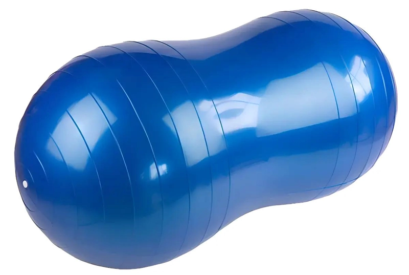 PELOTA DE PILATES Y YOGA FORMA CACAHUATE 85 CM COLOR AZUL - 1