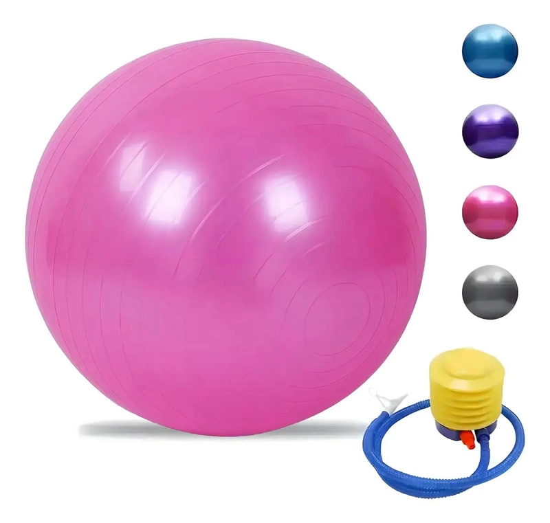 PELOTA DE PILATES Y YOGA DE 75 CM CON INFLADOR INCLUIDO - 1
