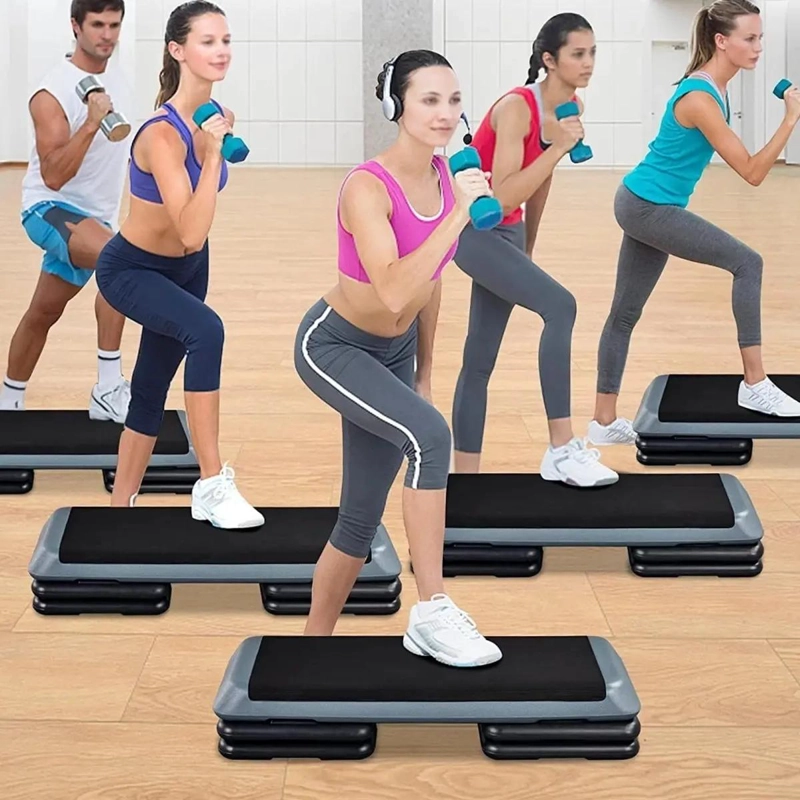 SET DE 2 BASES PARA STEP AEROBICOS DE 40X40X5 CM PARA EJERCICIO - 3