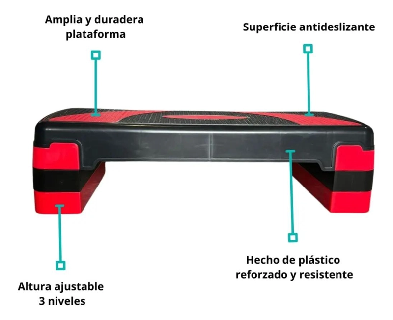 STEP AEROBICO AJUSTABLE CON 3 NIVELES Y SUPERFICIE ANTIDESLIZANTE - 3