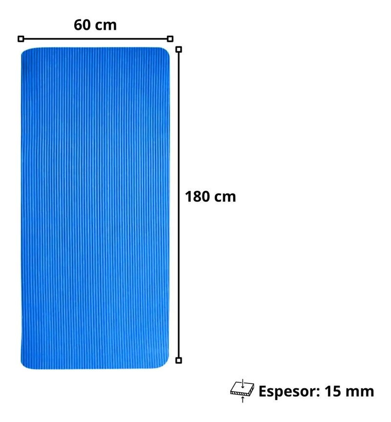 ALFOMBRA DE YOGA EXTRA GRUESA CON ESPESOR DE 15MM Y BOLSO INCLUIDO - 2