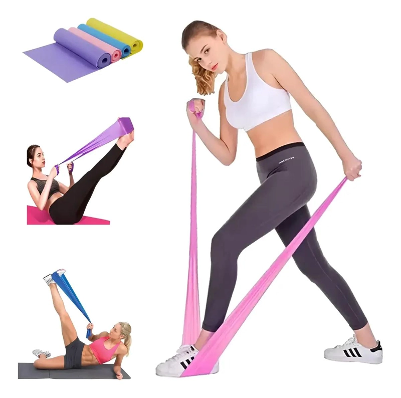 SET DE 4 BANDAS ELASTICAS PARA EJERCICIO Y ENTRENAMIENTO FISICO - 1