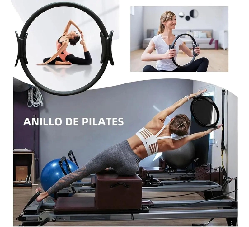 KIT COMPLETO PARA PILATES CON BASE, PELOTA DE YOGA Y BANDAS ELASTICAS - 5