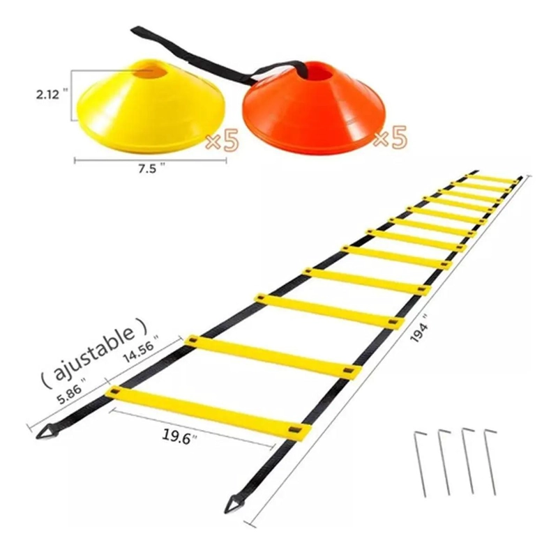 KIT DE ENTRENAMIENTO PARA COORDINACION DEPORTIVA CON ESCALERA - 2