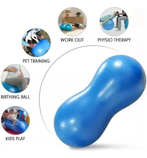 BALON OVALADO PARA PILATES Y YOGA 90X45 CM PARA REHABILITACION - 4