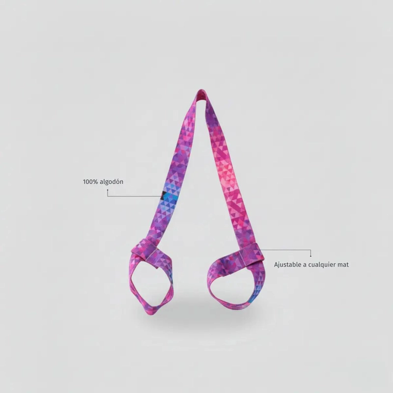 CORREA PARA TRANSPORTAR MAT DE YOGA COLOR ROJO RESISTENTE Y AJUSTABLE - 2
