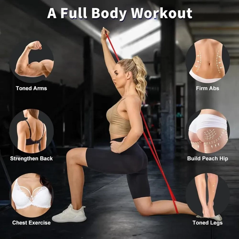 SET DE 14 BANDAS ELASTICAS PARA ENTRENAMIENTO Y EJERCICIO FISICO - 5