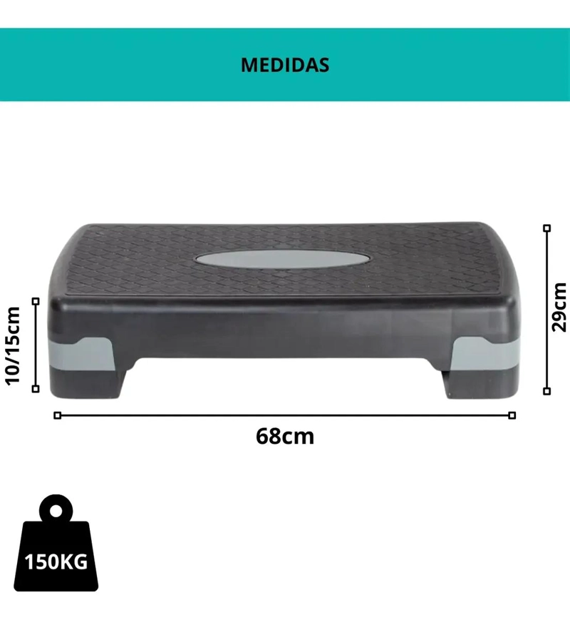 STEP AEROBICO AJUSTABLE CON 2 NIVELES Y SUPERFICIE ANTIDESLIZANTE - 5