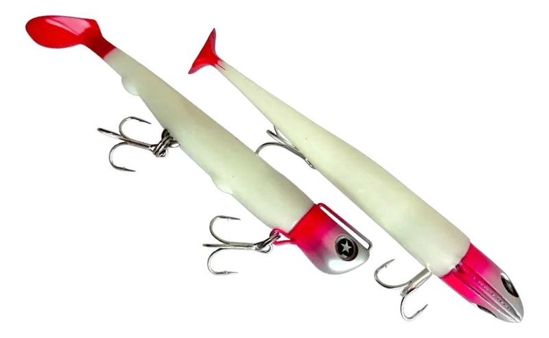 PACK DE 3 VINILOS DE PESCA CANDY TAIL DE 30 GRAMOS CON COLORES VARIADOS - 2