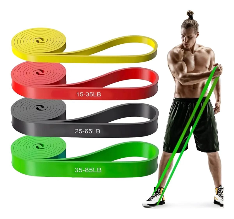 SET DE 4 BANDAS ELASTICAS PARA EJERCICIO Y RESISTENCIA - 1