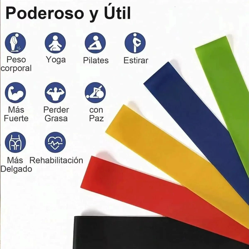 SET DE 14 BANDAS DE RESISTENCIA PARA ENTRENAMIENTO Y EJERCICIO FISICO - 2