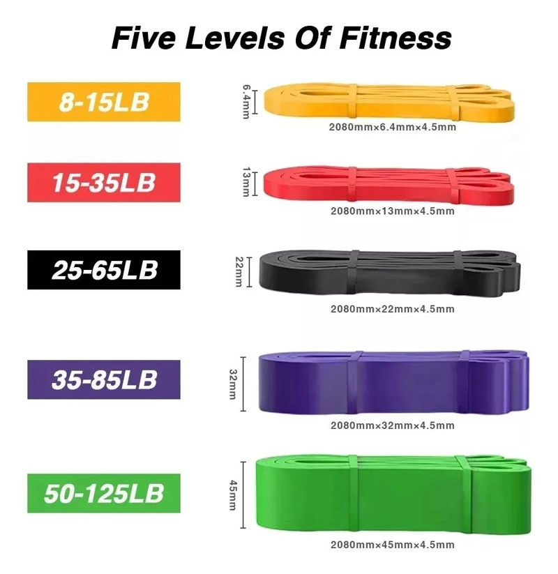 SET DE 14 BANDAS DE RESISTENCIA PARA ENTRENAMIENTO Y EJERCICIO FISICO - 4
