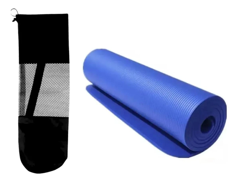 COLCHONETA DE YOGA DEPORTIVA DE 10 MM EN COLOR AZUL - 1