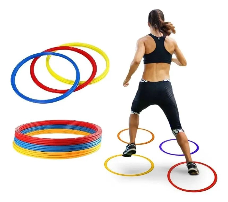 PACK DE 12 AROS DE AGILIDAD DE 40 CM CON BOLSO AMARILLO PARA ENTRENAMIENTO - 4