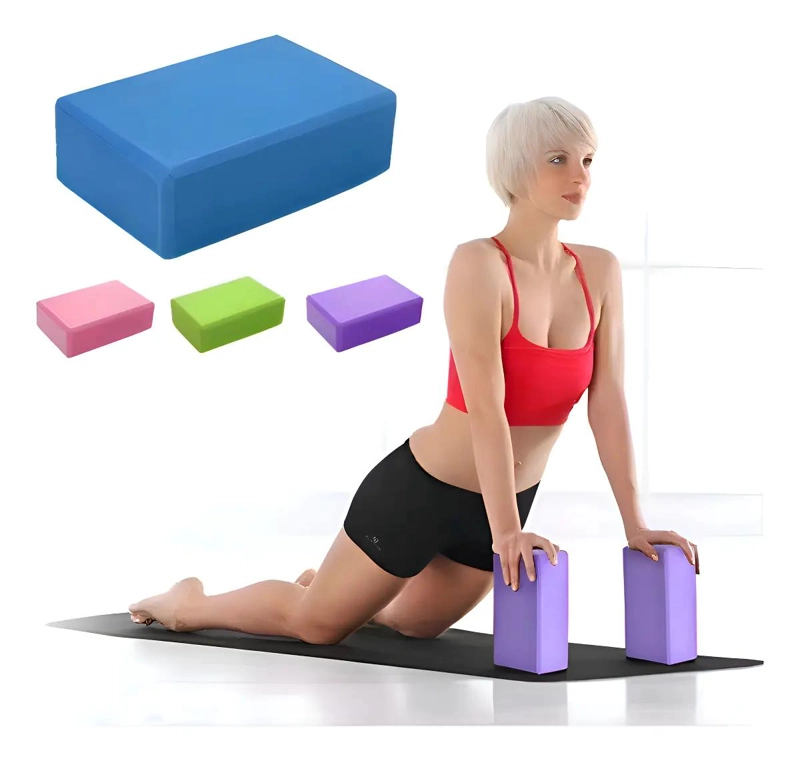 SET DE 2 LADRILLOS PARA YOGA Y PILATES EN GOMA EVA COLOR VIBRANTE - 1
