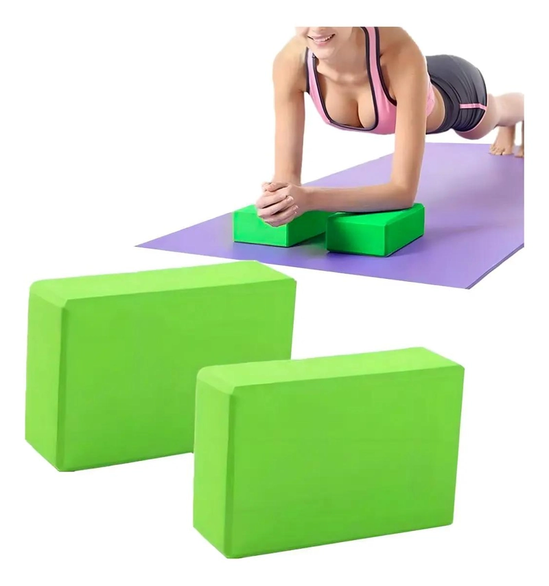 SET DE 2 LADRILLOS PARA YOGA Y PILATES EN GOMA EVA COLOR VIBRANTE - 2