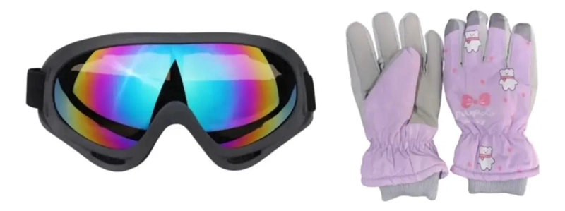SET DE LENTES PARA NIEVE Y GUANTES TE RMICOS PARA NIÑOS DE 6 A 12 AÑOS - 2