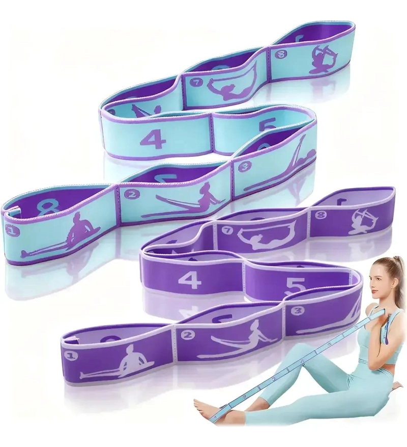 SET DE 2 BANDAS ELASTICAS PARA YOGA Y EJERCICIOS DE RESISTENCIA - 1
