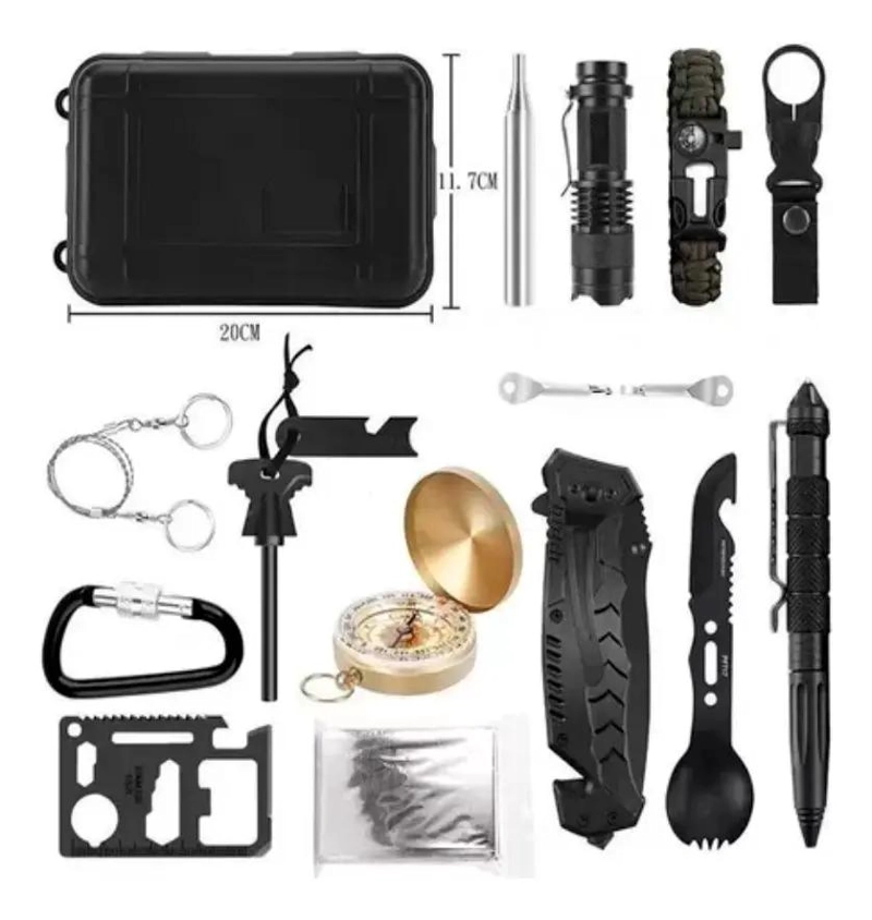 KIT COMPLETO DE HERRAMIENTAS ESENCIALES PARA CAMPING Y SUPERVIVENCIA - 3