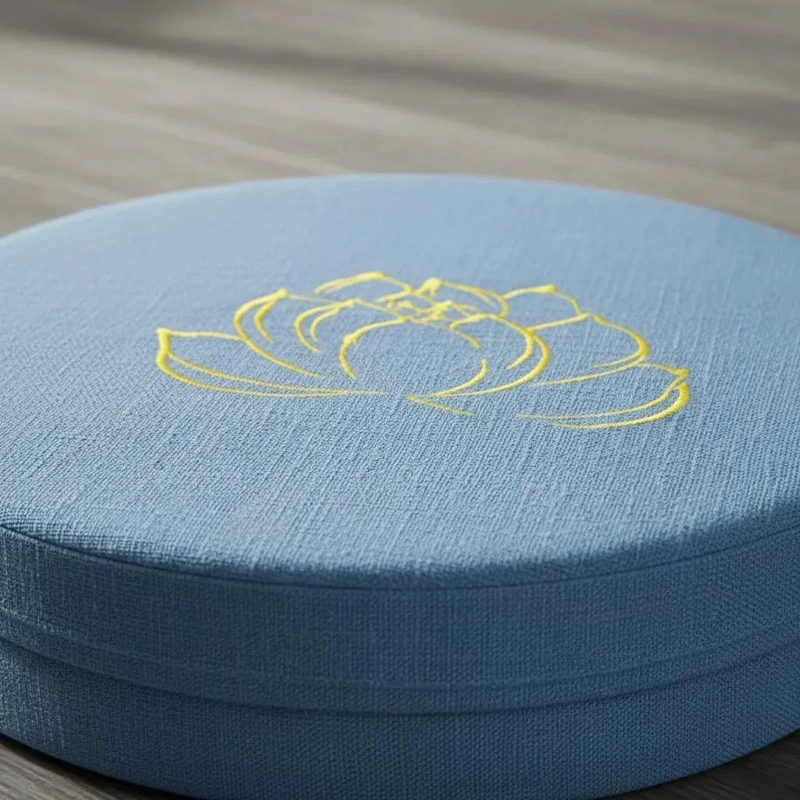 COJIN PARA MEDITACION Y YOGA COLOR CELESTE CON DISEÑO ERGONOMICO - 4
